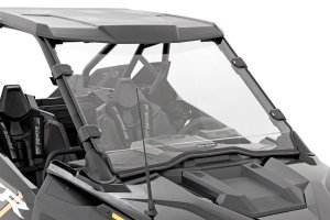 Polaris RZR Turbo R 4 Ultimate Full Windshield - Rough Country - Scratch Resistant - '22-'23